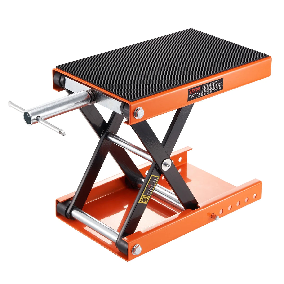 Motorcycle Lift 1100 LBS Motorcycle Scissor Lift Jack, 3.7"-13.8" Center Hoist Crank Stand for Street Bikes, Motorcycles
