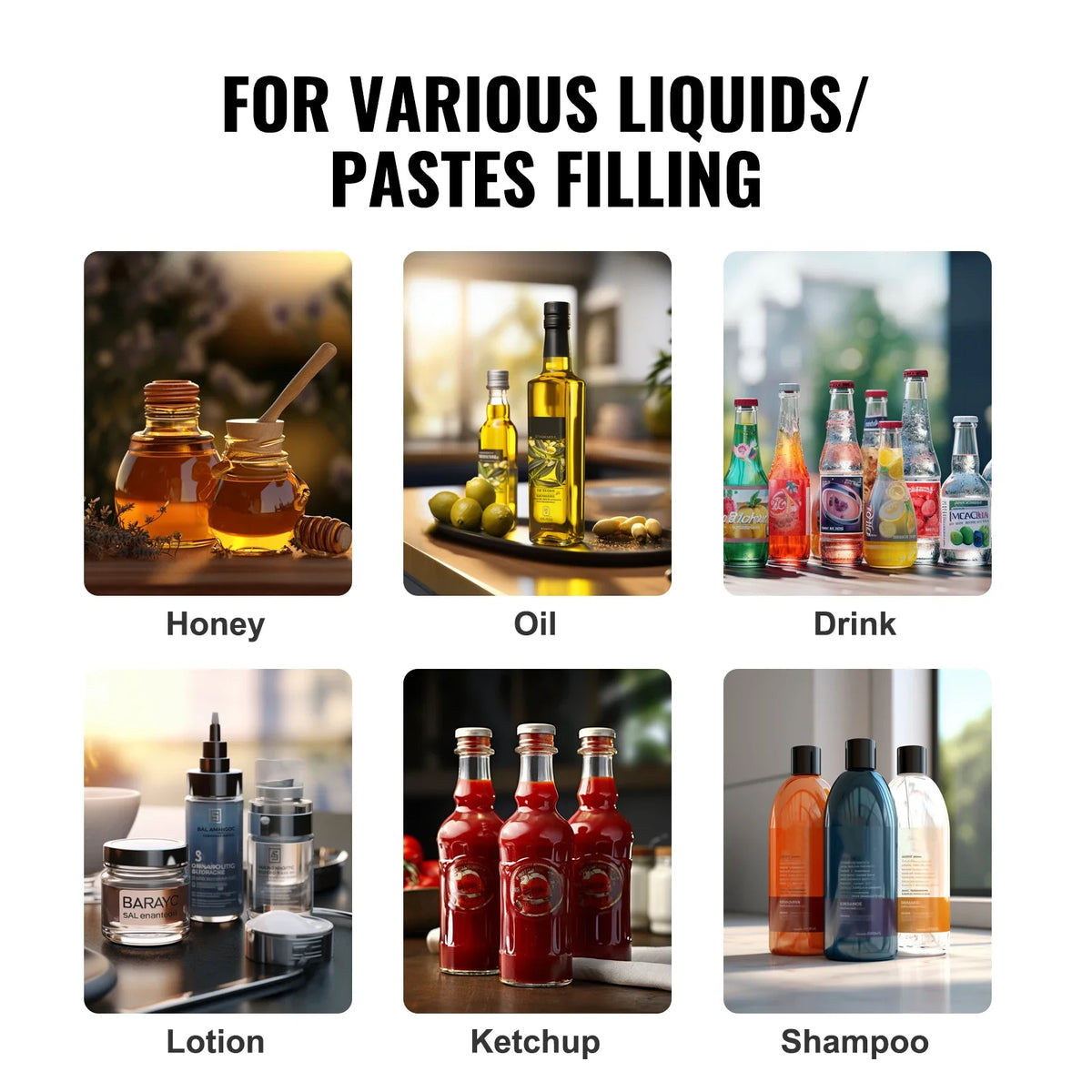 5-50/100ml A02 Pneumatic/Manual Paste Liquid Filling Machine Bottle Liquid Filler with Pedal for Water Juice Cosmetic Milk
