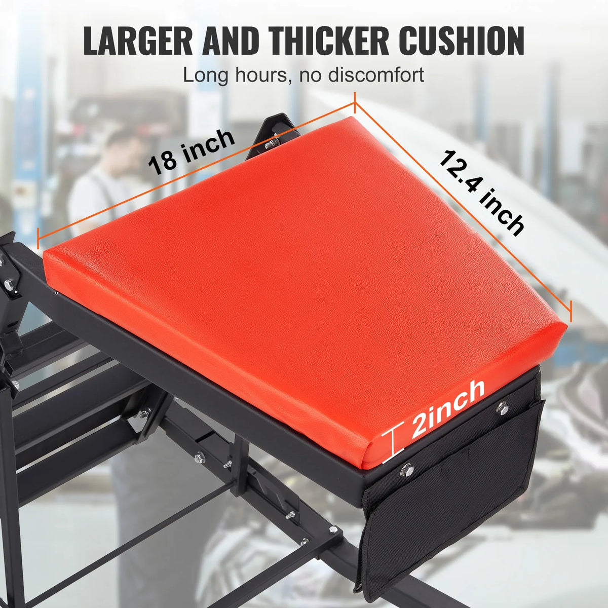 Engine Creeper 42.5"-64.8", 400 LBS Capacity High Top Foldable Creeper, for Home Garage, Workshop Repair Maintenance