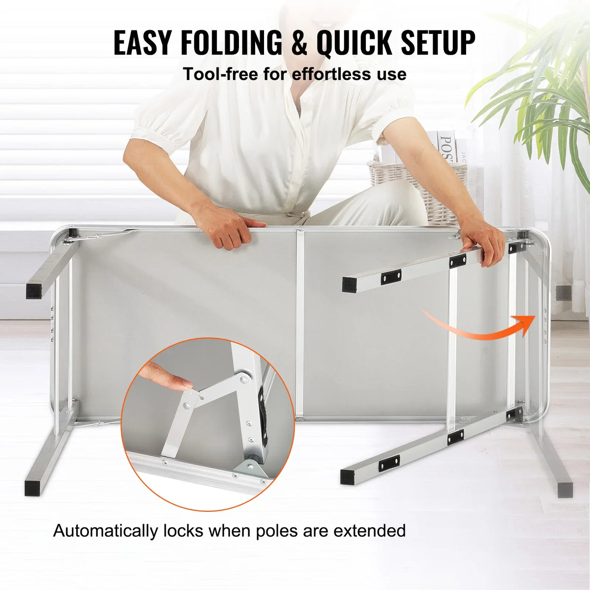 Portable Tradeshow Podium Table, 38.39" x 15.16" x 34.25", Display Exhibition Counter Stand Booth Fair with Wall
