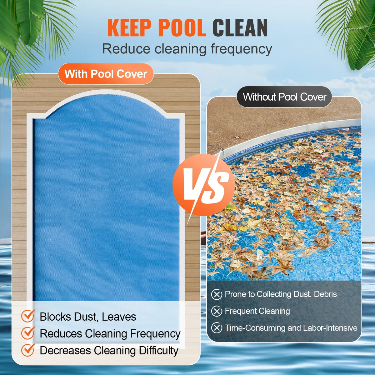 Solar Pool Cover, 40 x 20 ft Rectangle Solar Blanket for Pools, Inground Above Ground Swimming Pool Solar Cover