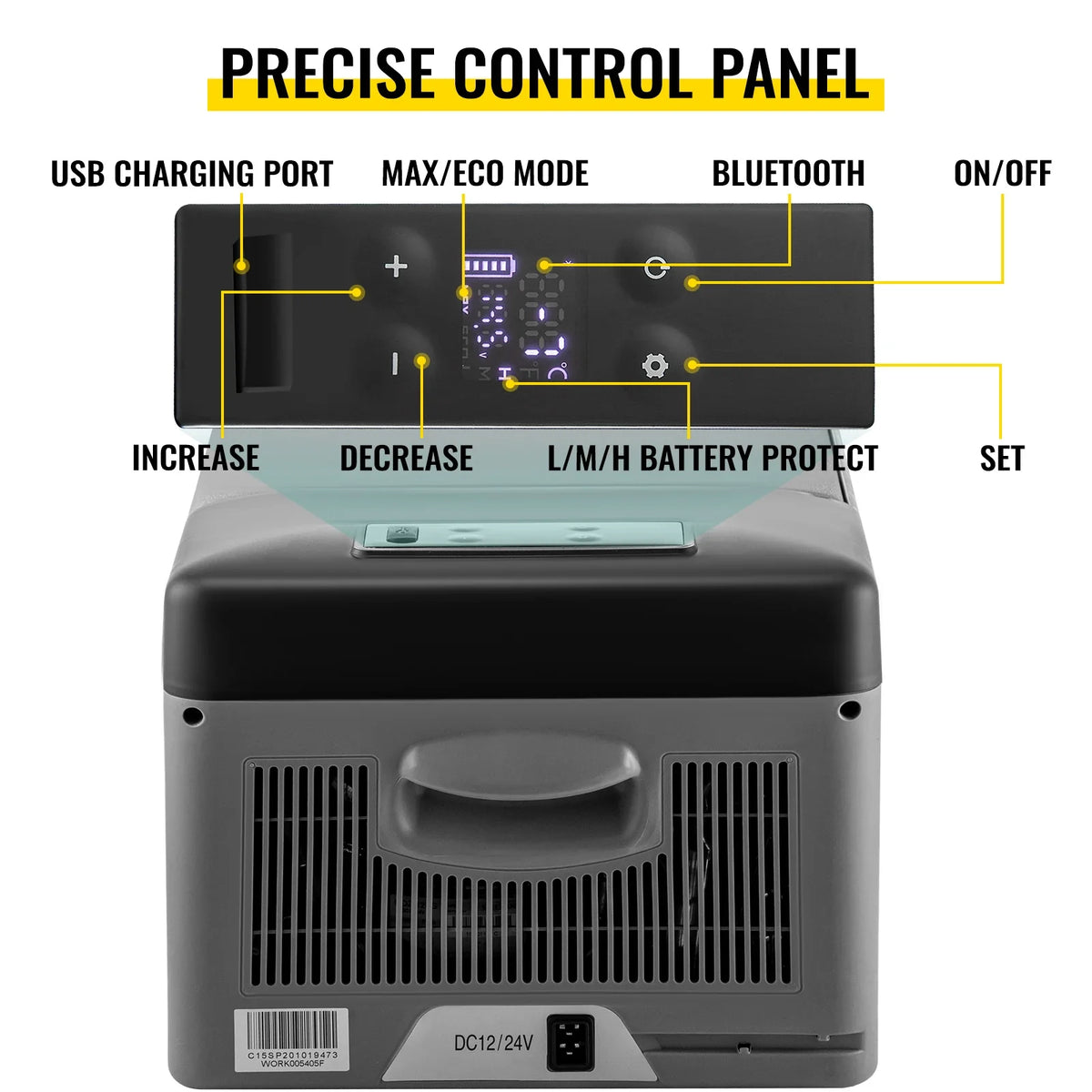15L 95L Car Refrigerator Portable Fridge Freezer 12/24V DC 110-240 AC for Home  Outdoors RV Boat Camping Traveling Use