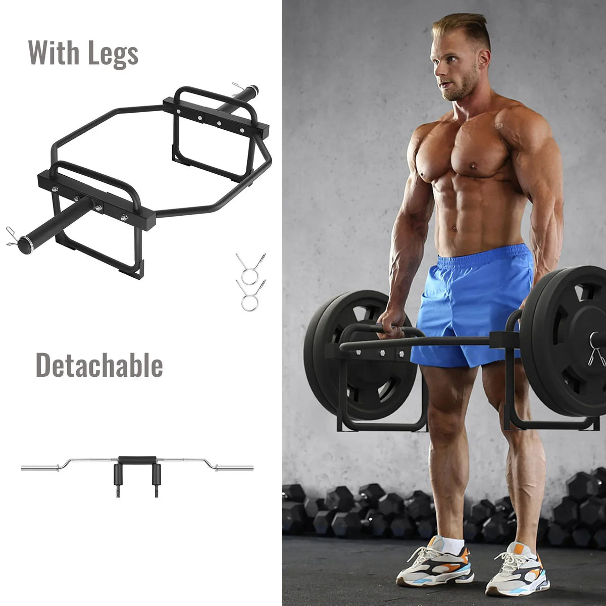 Safety Squat Bar,700 LBS Fitness Squat Bar,Safety Squat Bar Attachment,for Front Squats, Lunges, Rehab, Physical Therapy