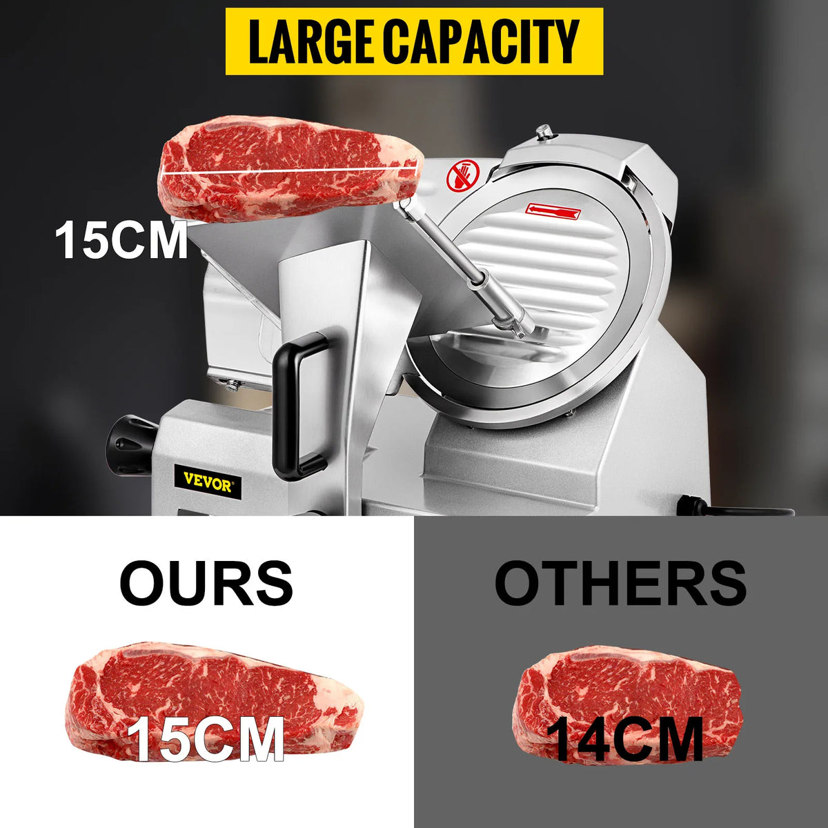 8 Inch Blade Electric Food Slicer Grinder Home Meat Slicer Machine Commercial Deli Meat Cheese Beef Mutton Turkey Cutter