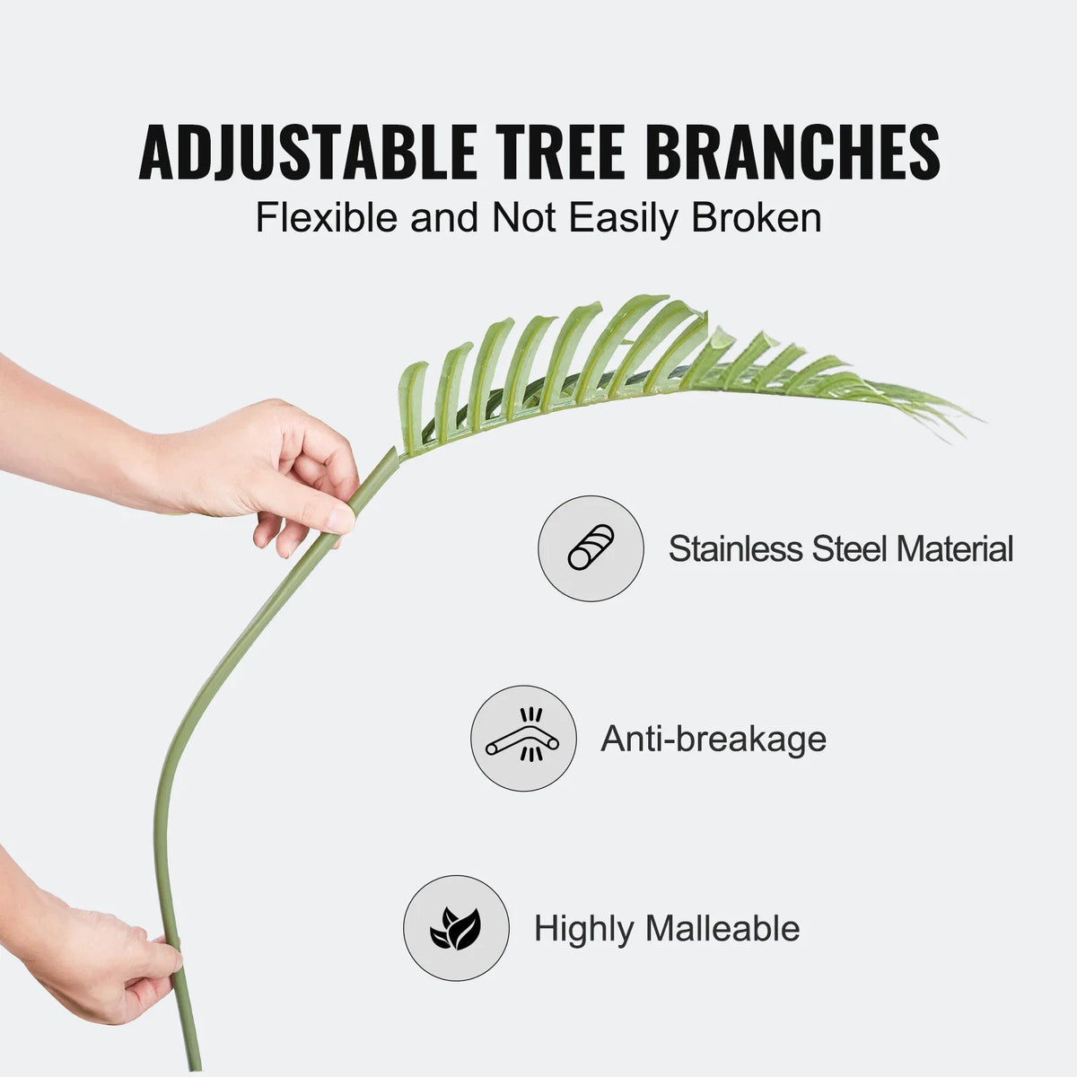 Artificial Palm Tree Faux Plants Green Home Artificial Plant Decoration With PE Anti-Tip Tilt Protection For Indoor Office