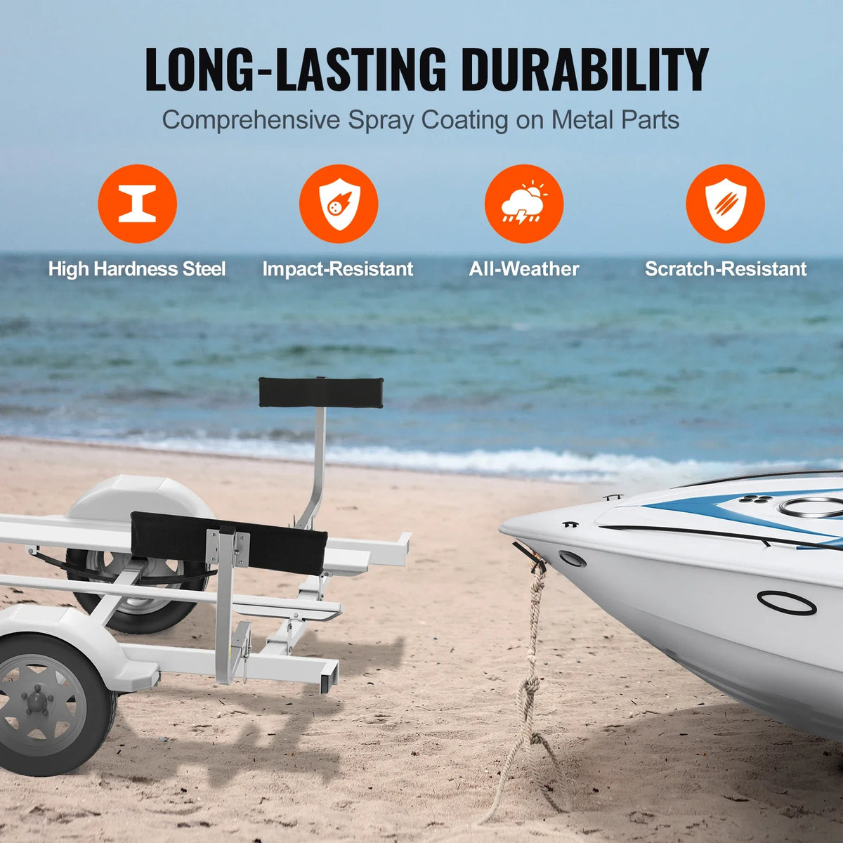 Marine Trailer Assistant, 27.6” Flexibly Adjustable Bunk Guide-Ons, Suitable for Ski Boats, Fishing Boats, or Sailboats 20