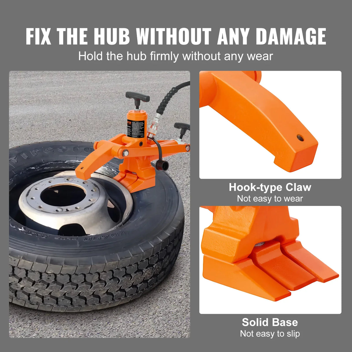 10000 PSI Tire Bead Breaker with Metal Foot Pump Heavy-duty Steel Hydraulic  Bead Breaker Tool for Tractors Trucks Buses