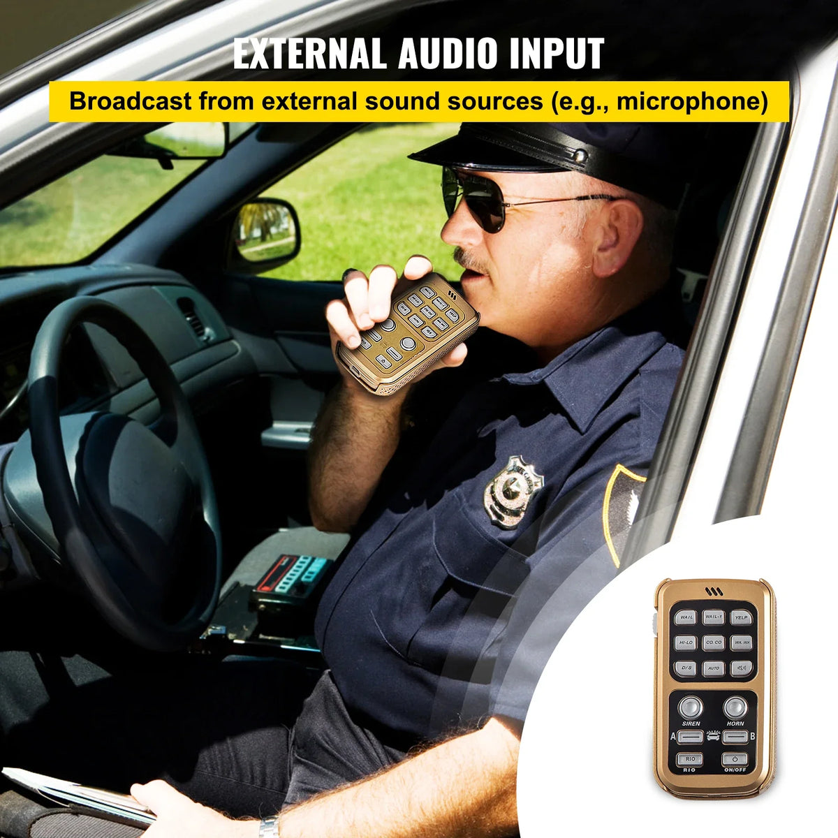 200W 18 Sound 12V Loud Car Warning Alarm Police Fire  Siren  PA Speaker MIC System for All Specific Vehicles