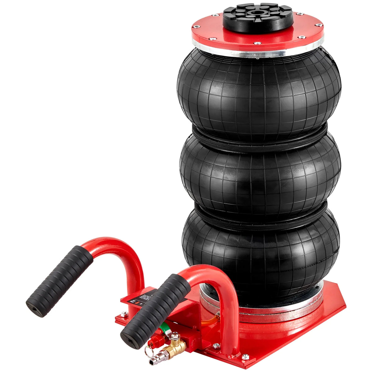 3 Ton/6600 lbs Triple Bag Air Jack 3-5 s Fast Lifting Pneumatic Jack, with Side Handles for Car Garage Repair