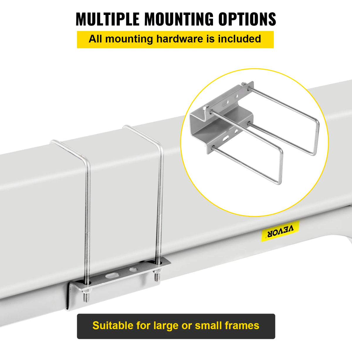 22\", 2PCS Steel Trailer Post Guide ons, with White PVC Tube Covers, for Ski Boat, Fishing Boat or Sailboat Trailer