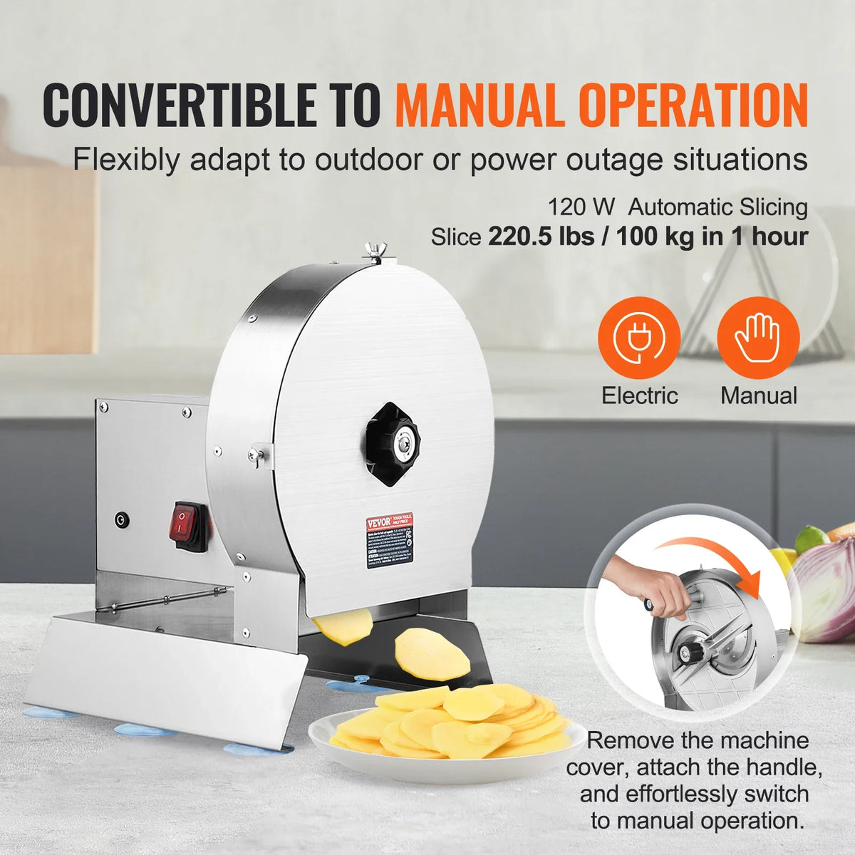 Electric Vegetable Slicer,0-12mm Thickness Adjustable Commercial Slicer Machine,Stainless Steel Food Cutter Slicing Machin