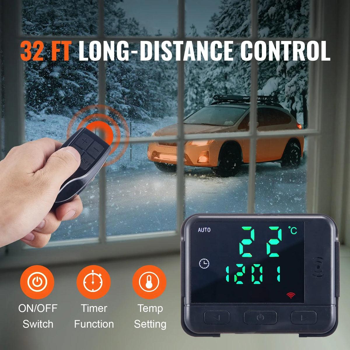 Diesel Heater All in One,8KW Diesel Air Heater w/LCD Panel & Remote Control,Portable Parking Heater Fast Heating Low Noise