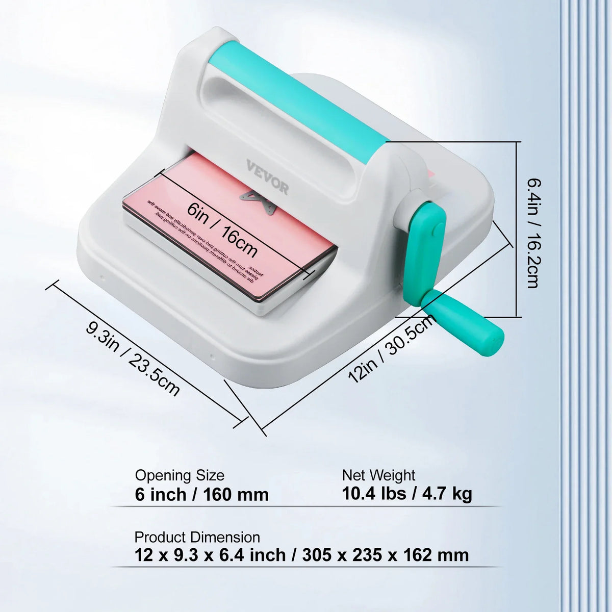 6/9in Manual Die Cutting Embossing Machine Mini Opening Scrapbooking Handmake Tools for DIY Art Craft Card Decorations