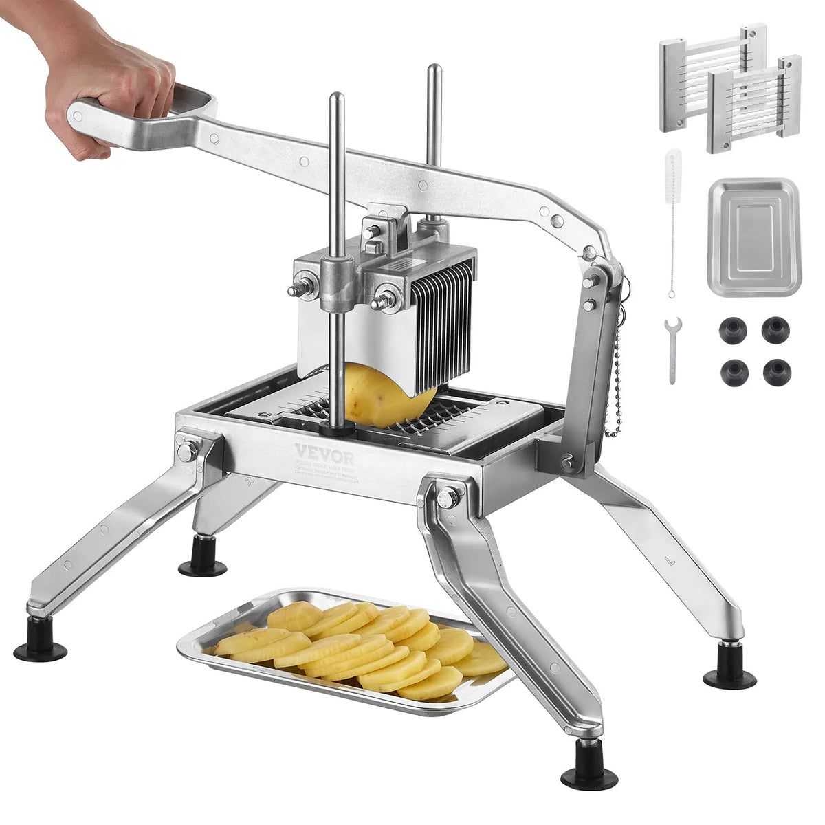 Commercial Vegetable Slicer,Fruit Heavy Duty Professional Food Dicer,Manual Stainless Steel Vegetable Cutter,for Potatoes