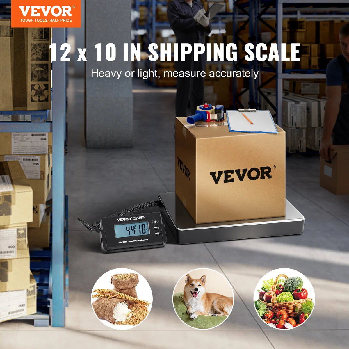 440lbs Digital Shipping Scale with Timer Tare Function HD LCD Screen Portable Package Postal Scale for Home Post Office