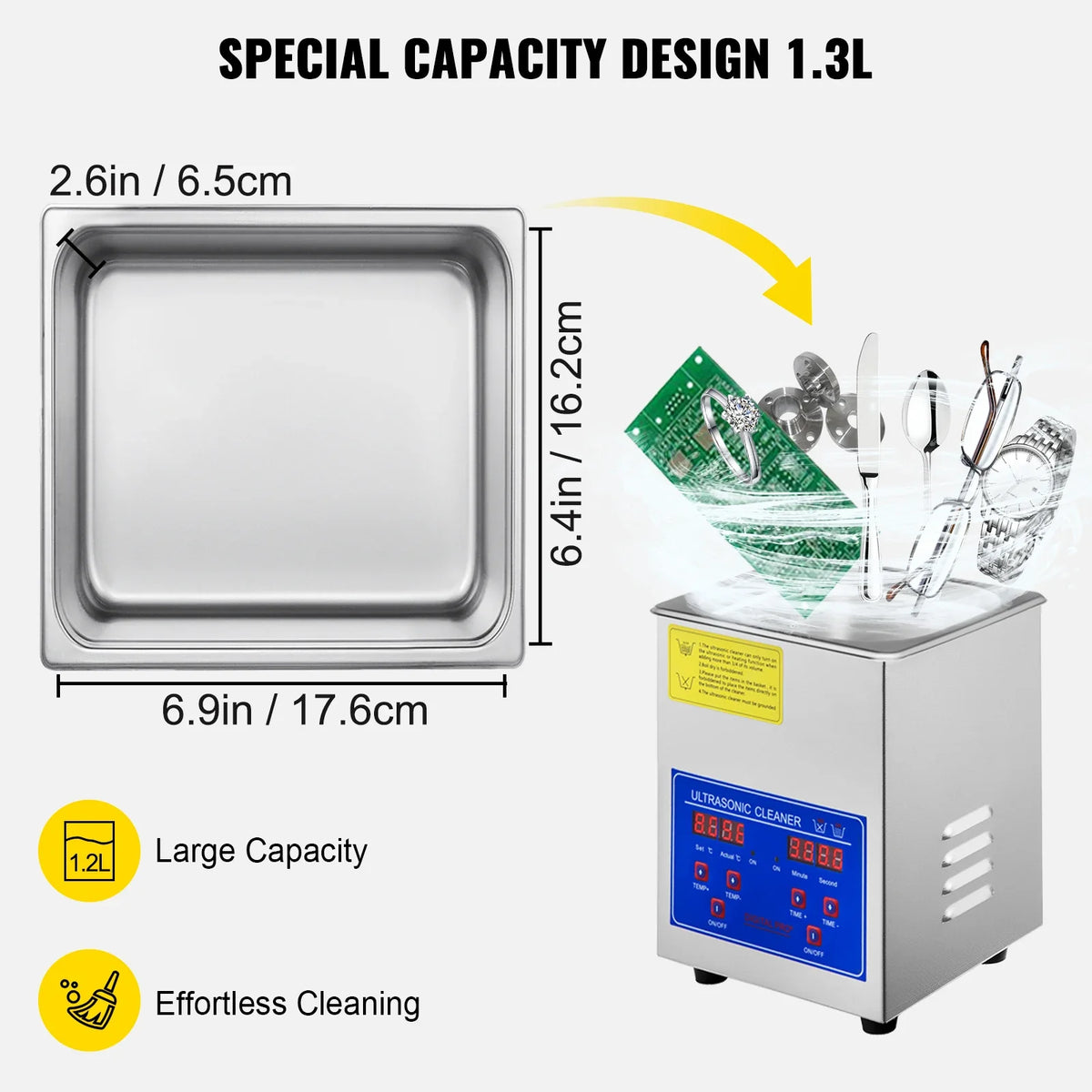 Ultrasound Home Appliances 1.3L 2L 3L 6L 10L 15L 22L 30L Ultrasonic Cleaner Lave-Dishes Portable Washing Machine Diswasher