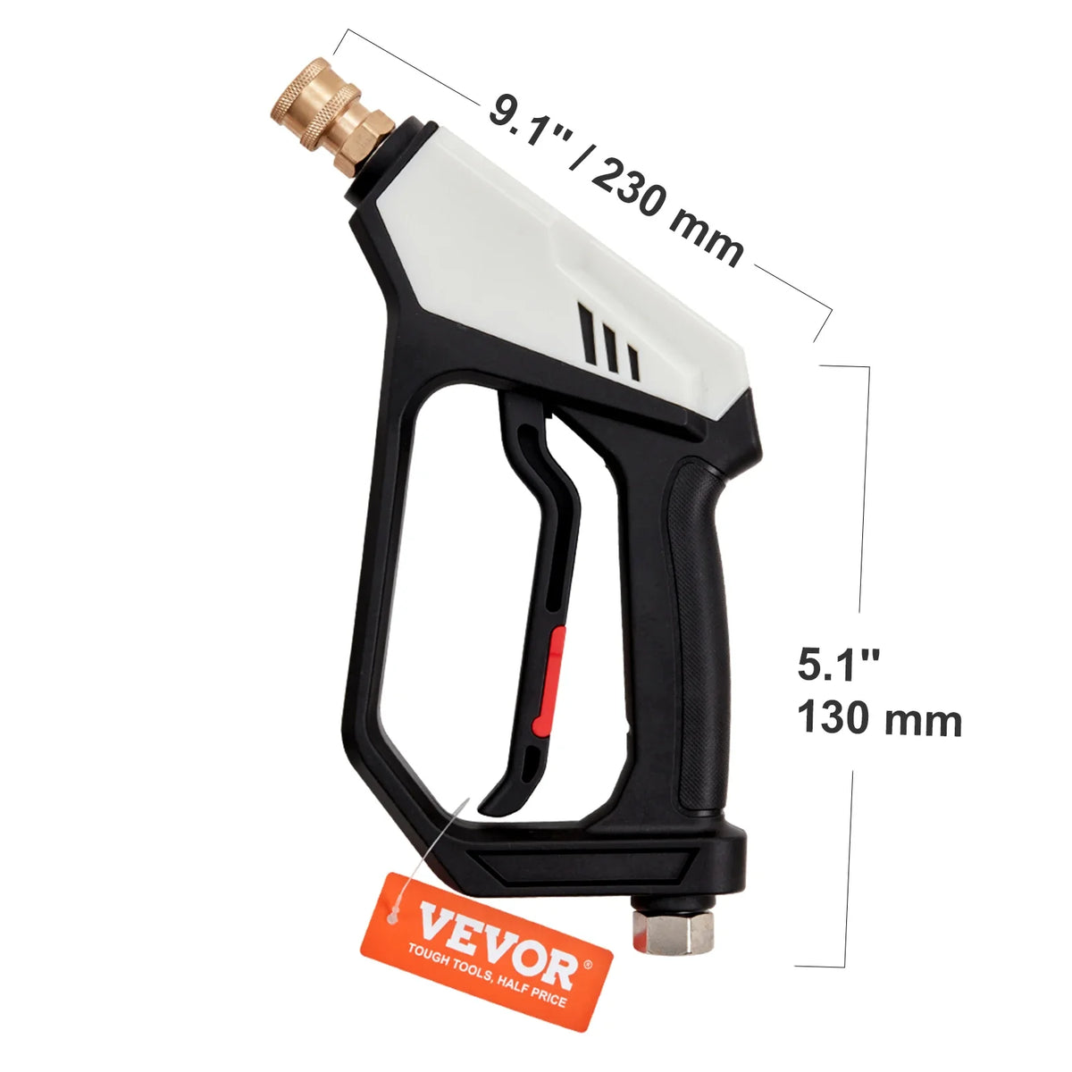Short Pressure Washer Gun 5000 PSI High Power Outlet Hose Connector Foam Gun 5 Color Quick Connect Nozzles