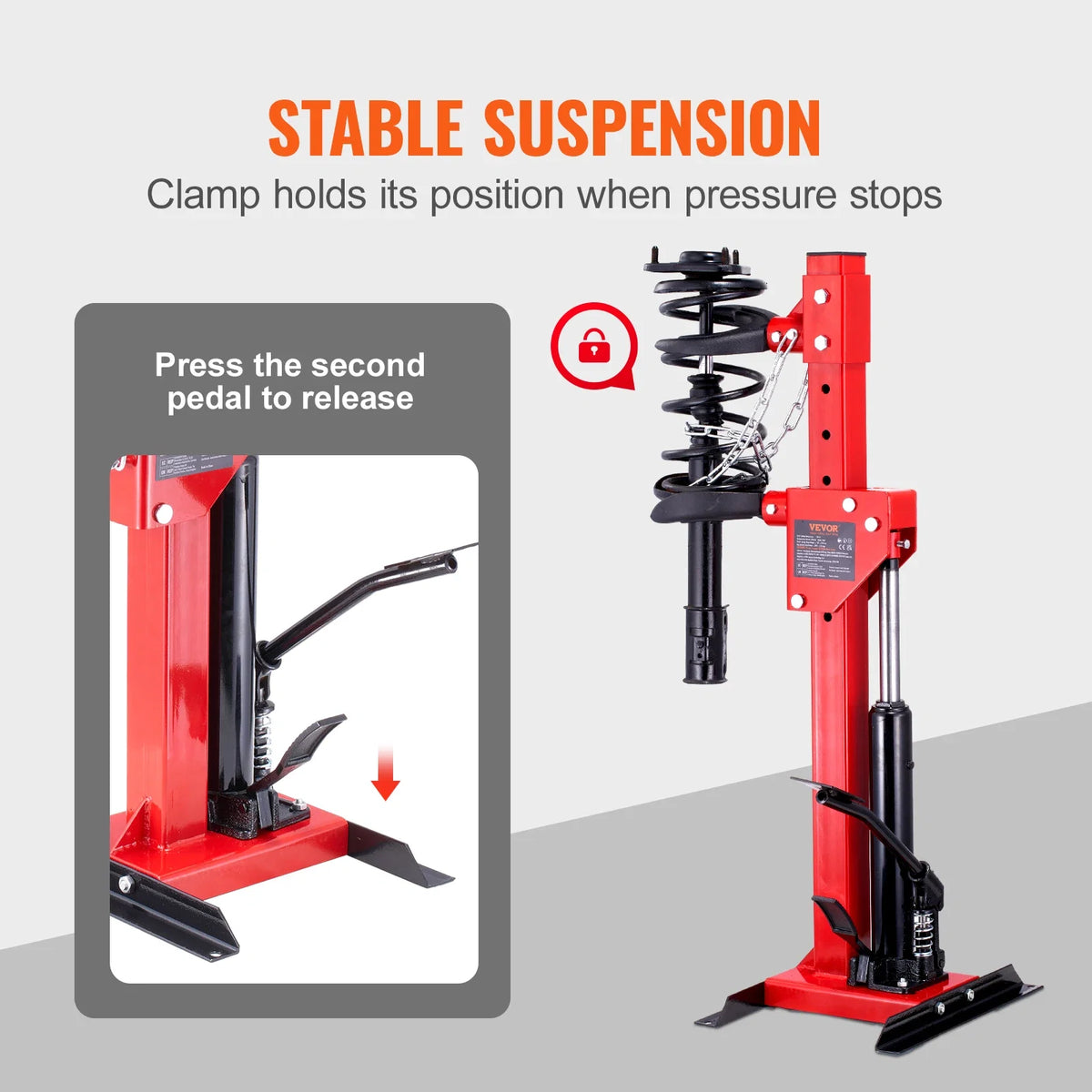 Strut Spring Compressor 4.5 Ton / 9920 LBS Hydraulic Jack 1 Ton Rated Compression Force Auto Strut Coil Spring Compressor