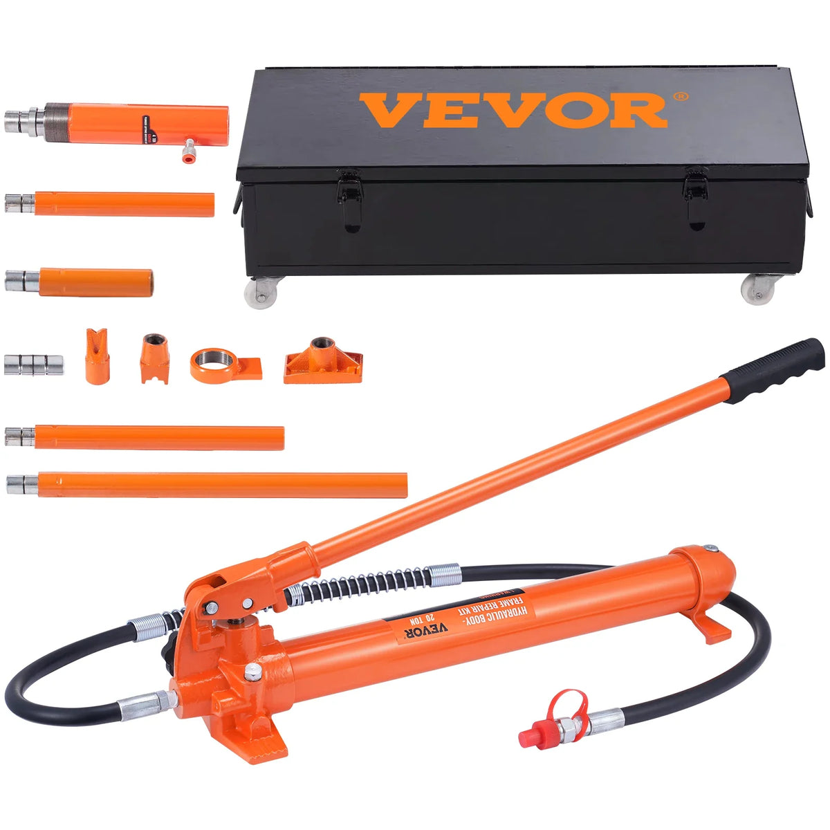 4/10/12/20 Ton Porta Power Kit,  Portable Hydraulic Jack with Storage Case for Automotive, Garage, Farm, Mechanic