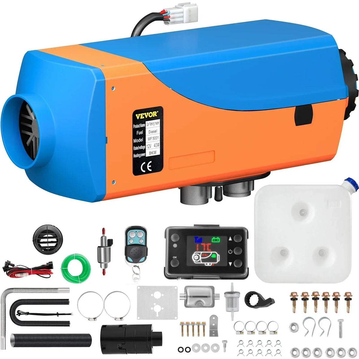 Car Heater Air Diesel Parking Heater 12V 2/5/8KW  LCD Switch Silencer Truck Boat Autos Portable Heat Installation