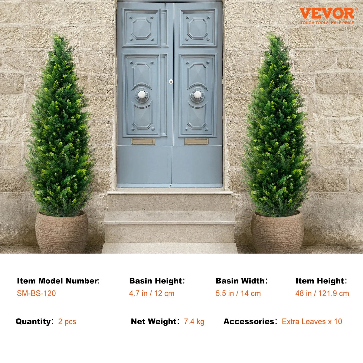 Artificial Cedar Topiary Tree Evergreen Fake Pine Cypress Trees Plant Artificial Greenery Set for Home Decor IndoorOutdoor