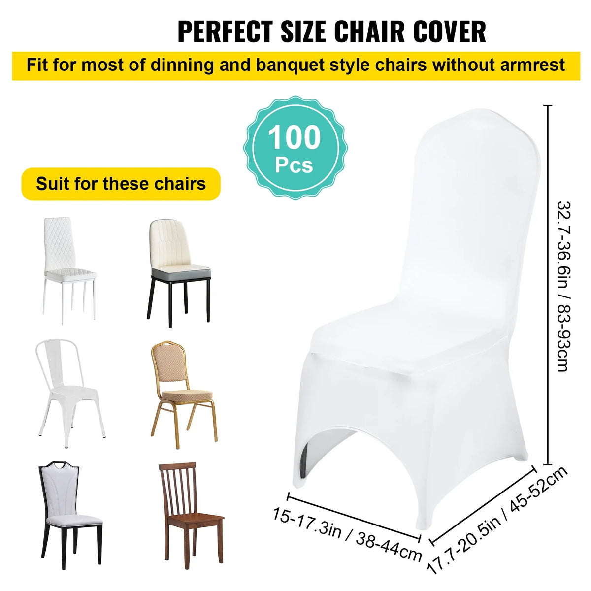 50 100Pcs Wedding Chair Covers Spandex Stretch Slipcover for Restaurant Banquet Hotel Dining Party Universal Chair Cover