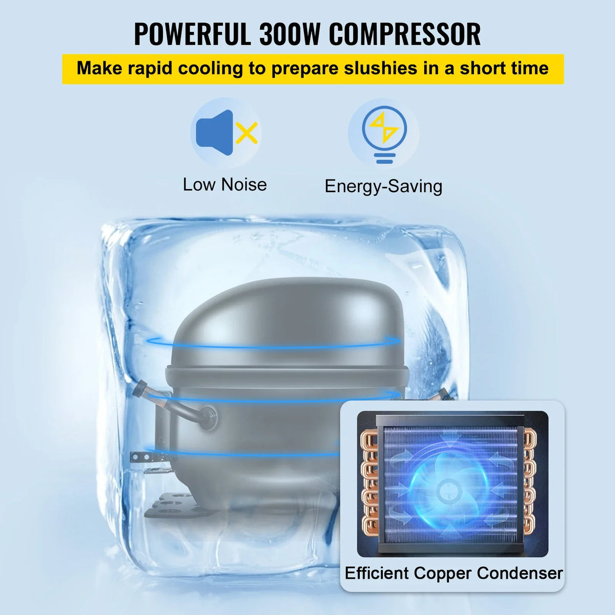 Commercial Slushy Machine, 6L 25 Cups Single-Bowl, 300W Stainless Steel Margarita Smoothie Frozen Drink Maker, for Cafes