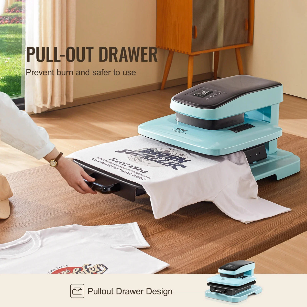 Auto Heat Press Machine 15x15 in Smart T Shirt Press Machine with Auto Release Heats Up Fast Evenly Sublimation Heat Press