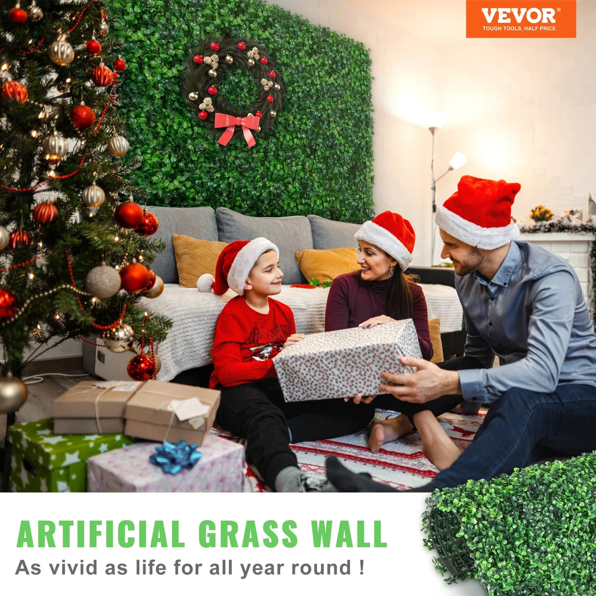 Artificial Boxwood Panel 24pcs Fake Hedge Wall Panels 20"X20" Artificial Grass Backdrop for Decor Privacy/Fence/Indoor