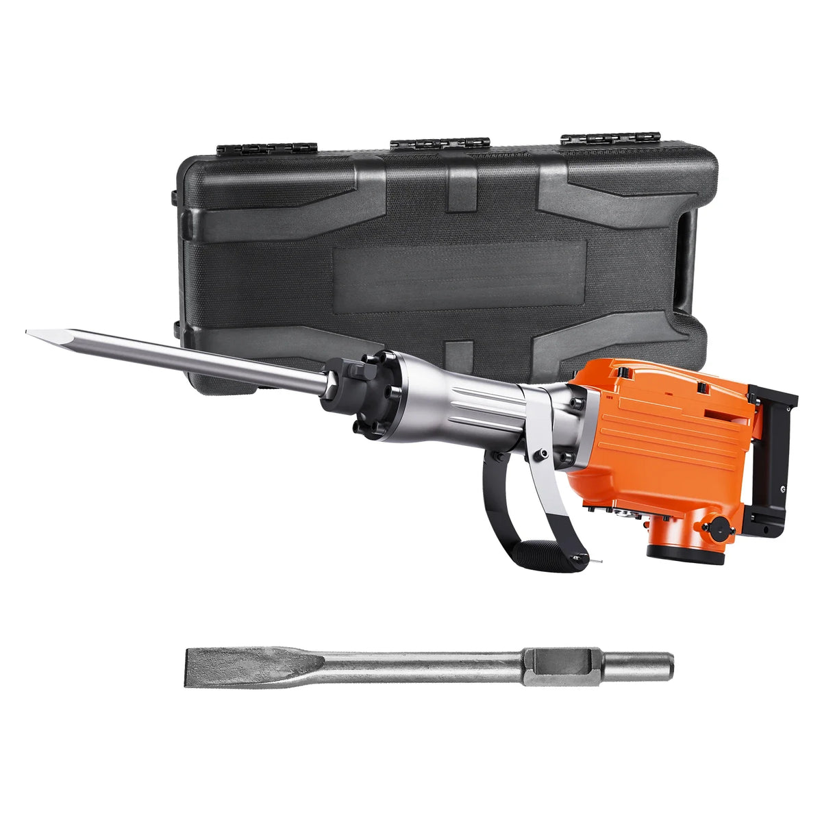 Demolition Jack Hammer 2200W Electric Jackhammer Heavy Duty 1350 BPM Concrete Breaker 2pcs Chisels Bit Chipping with Case