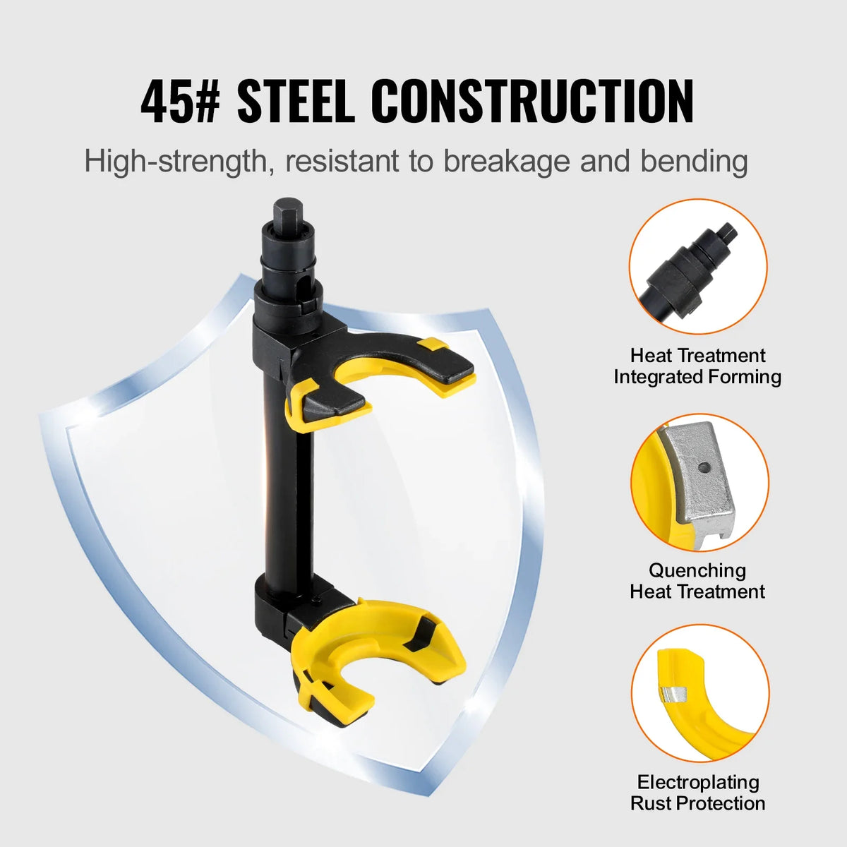 Strut Spring Compressor Set Macpherson Strut Spring Compressor Kit Interchangeable Fork Strut Coil Extractor Remover Tool