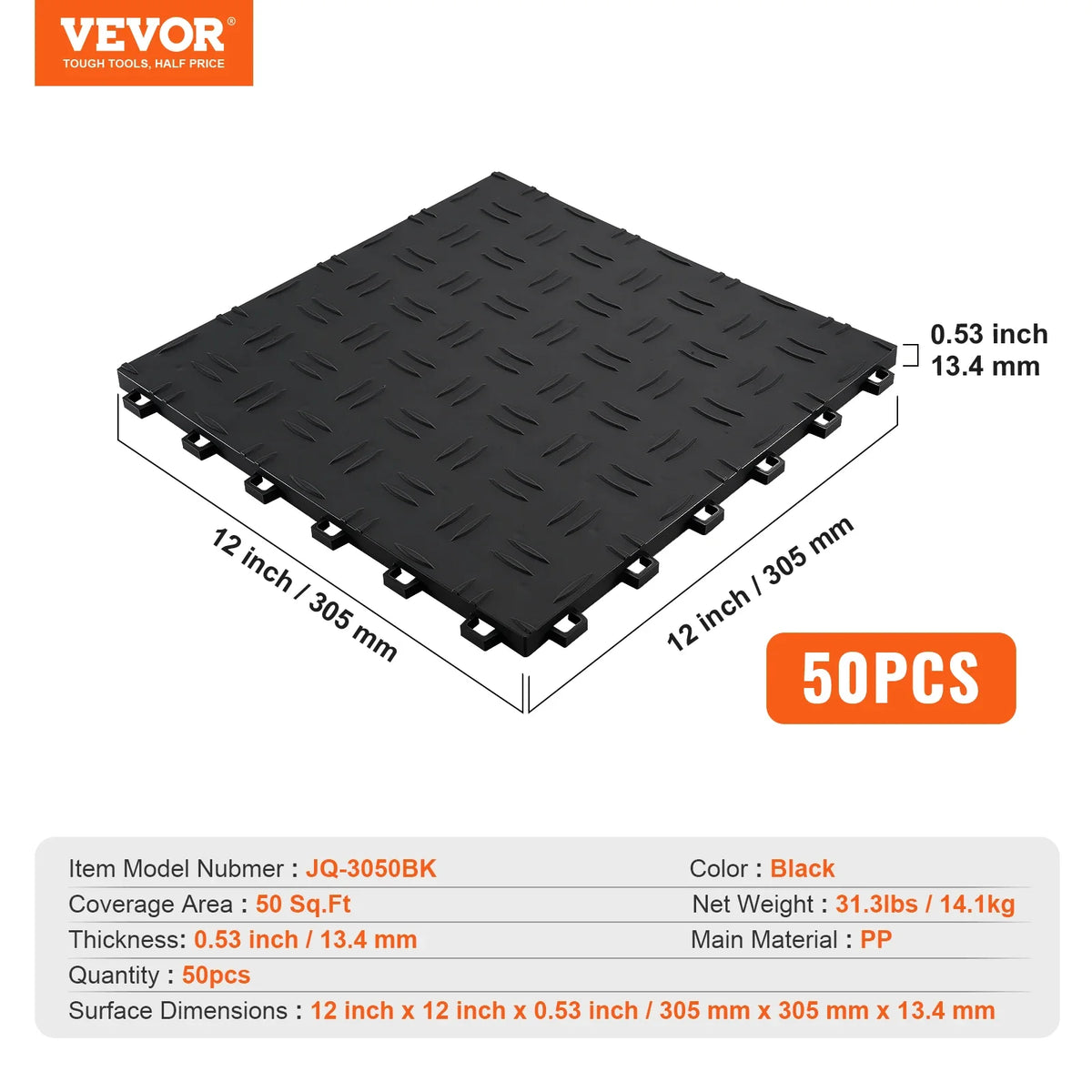Garage Tiles Interlocking 25/50 Pack Garage Floor Covering Tiles, Non-Slip  Garage Flooring Tiles, for Garages, Basements
