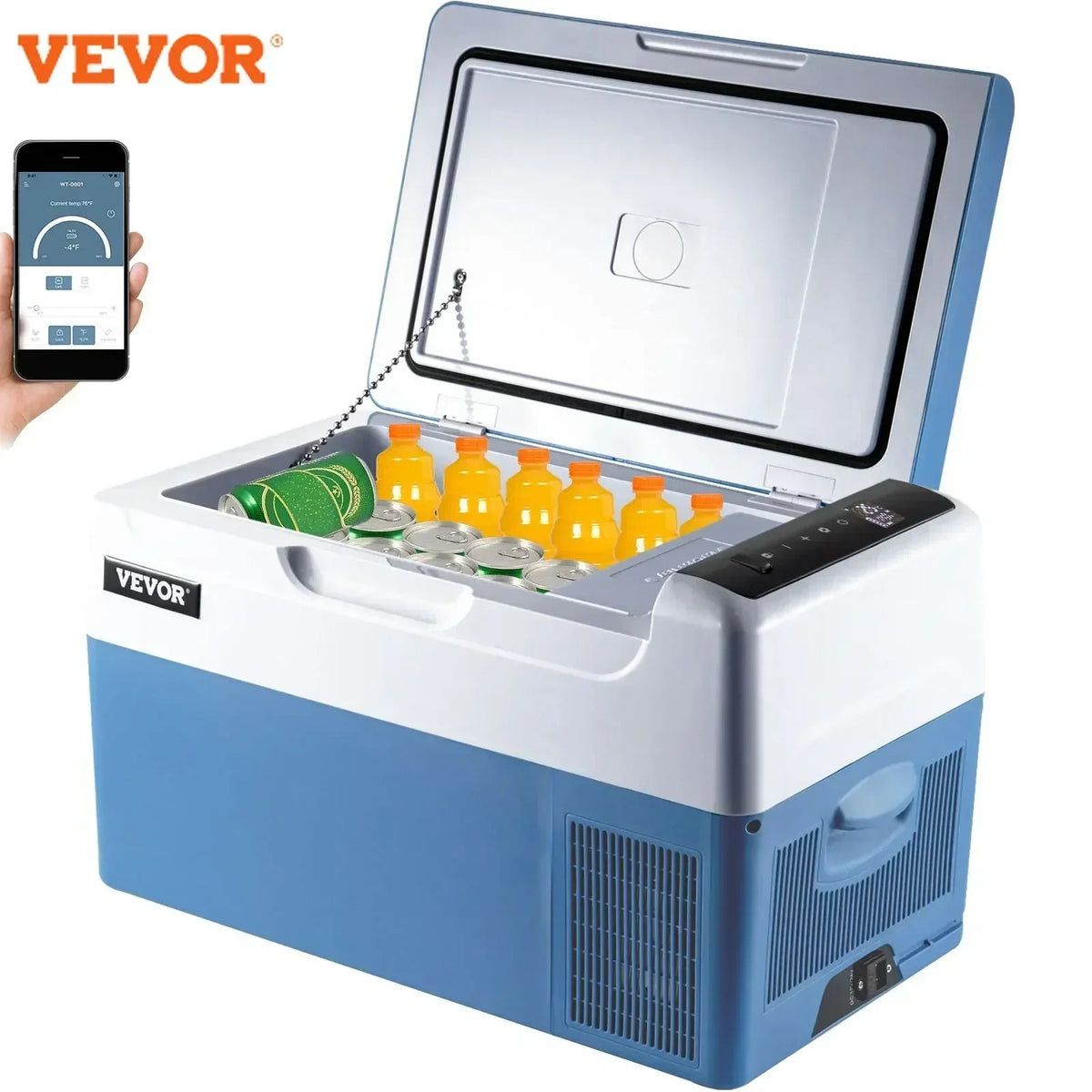 Car Fridge 22L Car Refrigerator 12/24v Car Refrigerator Compressor Portable Mini Electric Cooler for Outdoor and Home Use