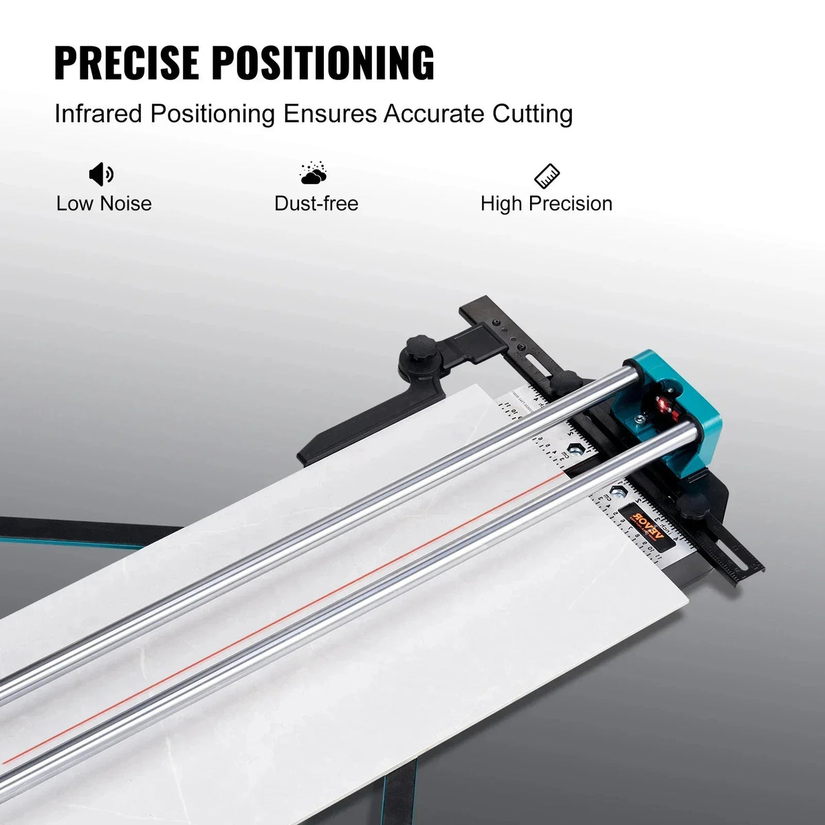 Manual Tile Cutter Laser Positioning Single Rails W/ Supporting Feet Professional Push Knife for Cutting Ceramic Porcelain