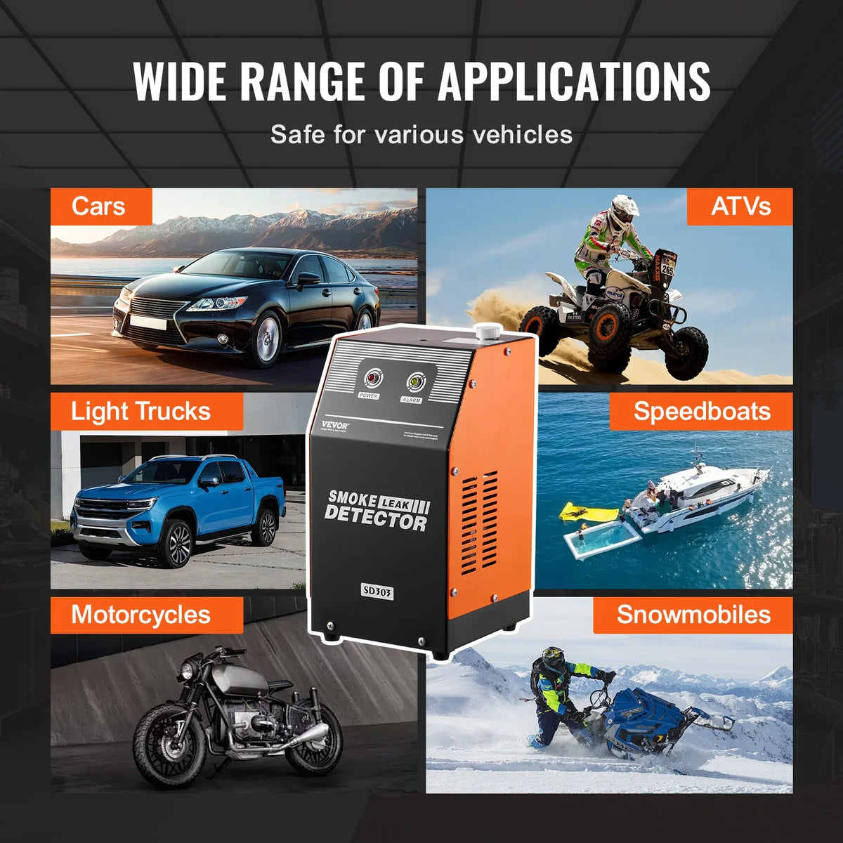 Automotive Smoke Machine Leak Detector EVAP Smoke Machine Leak Tester 2-Mode Vacuum Diagnostic for EVAP Fuel Pipe System