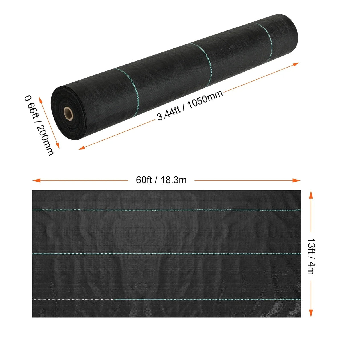 Weed Barrier Landscape Fabric Heavy Duty Garden Fabric Woven PP Weed Control Driveway Geotextile Fabric for Landscaping