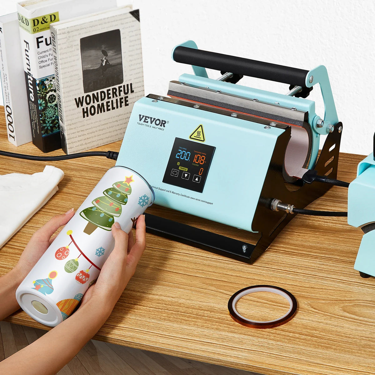 2 in 1 Tumbler and Hat Heat Press Machine for Caps and Hats, Tumbler Heat Press for 11-30oz Sublimation Tumblers and Mugs