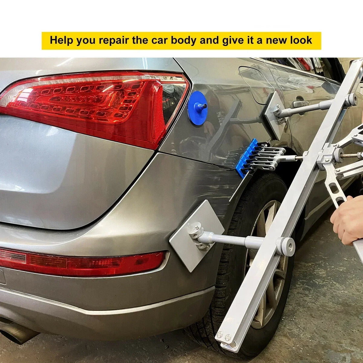 Dent Pull Lever Straightening Bar Kit Car Repair Tool 75/85/110Cm  Wavy Wire Aluminum Suction Cups Body Damage Pulling Fix