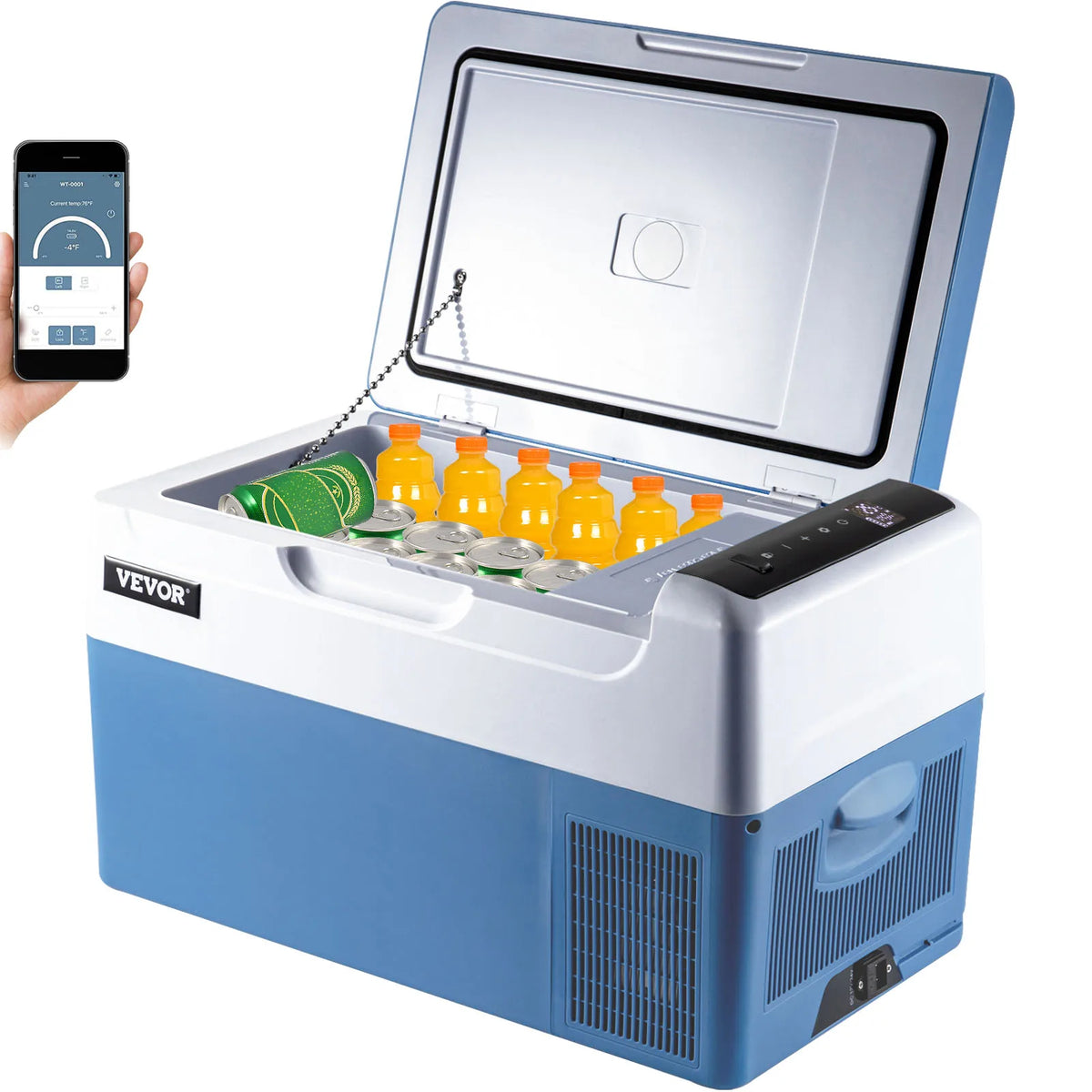 Car Refrigerator 22L Compressor Portable Small Refrigerator Freezer Mini Electric Cooler for Driving Travel Fishing Outdoo