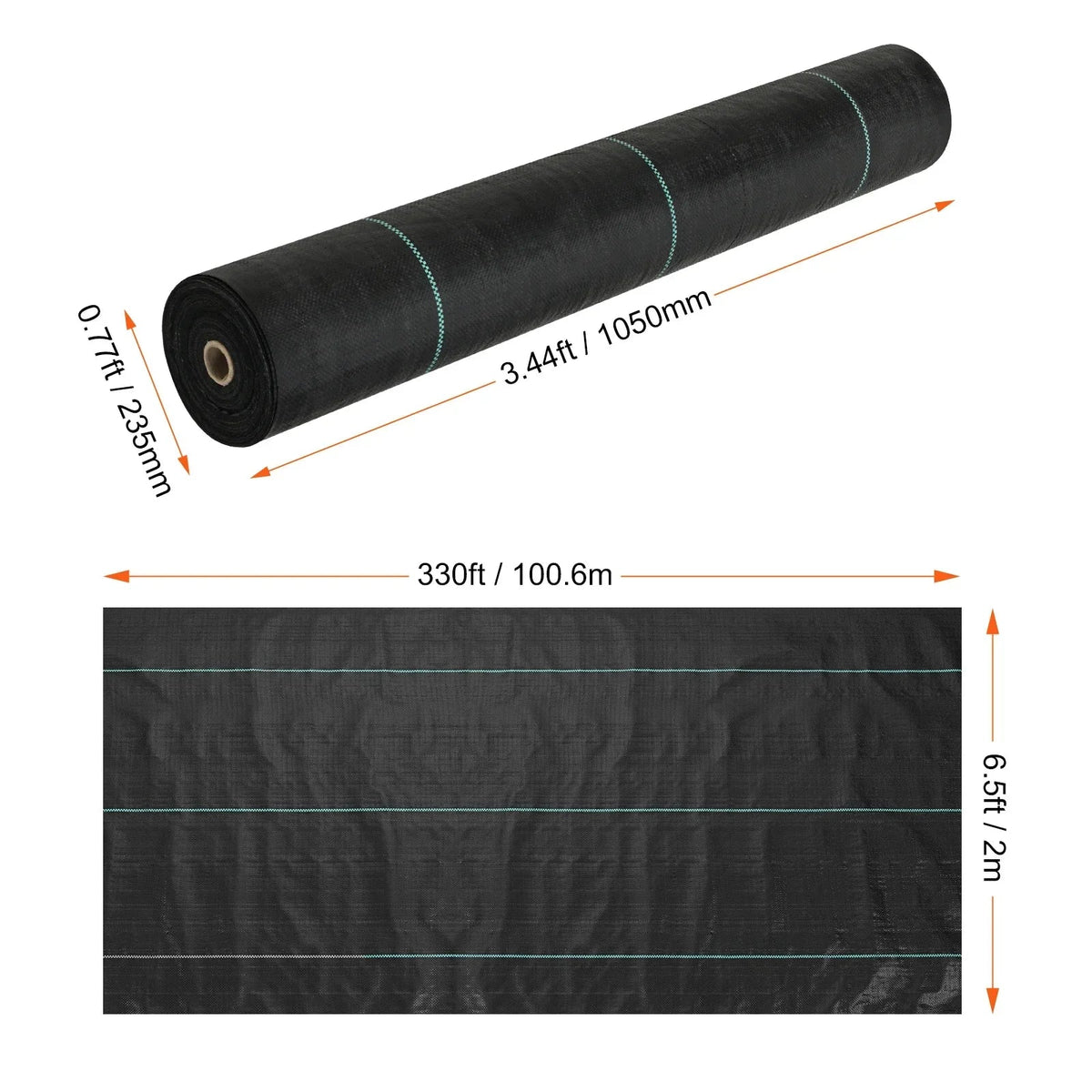 Weed Barrier Landscape Fabric Heavy Duty Garden Fabric Woven PP Weed Control Driveway Geotextile Fabric for Landscaping