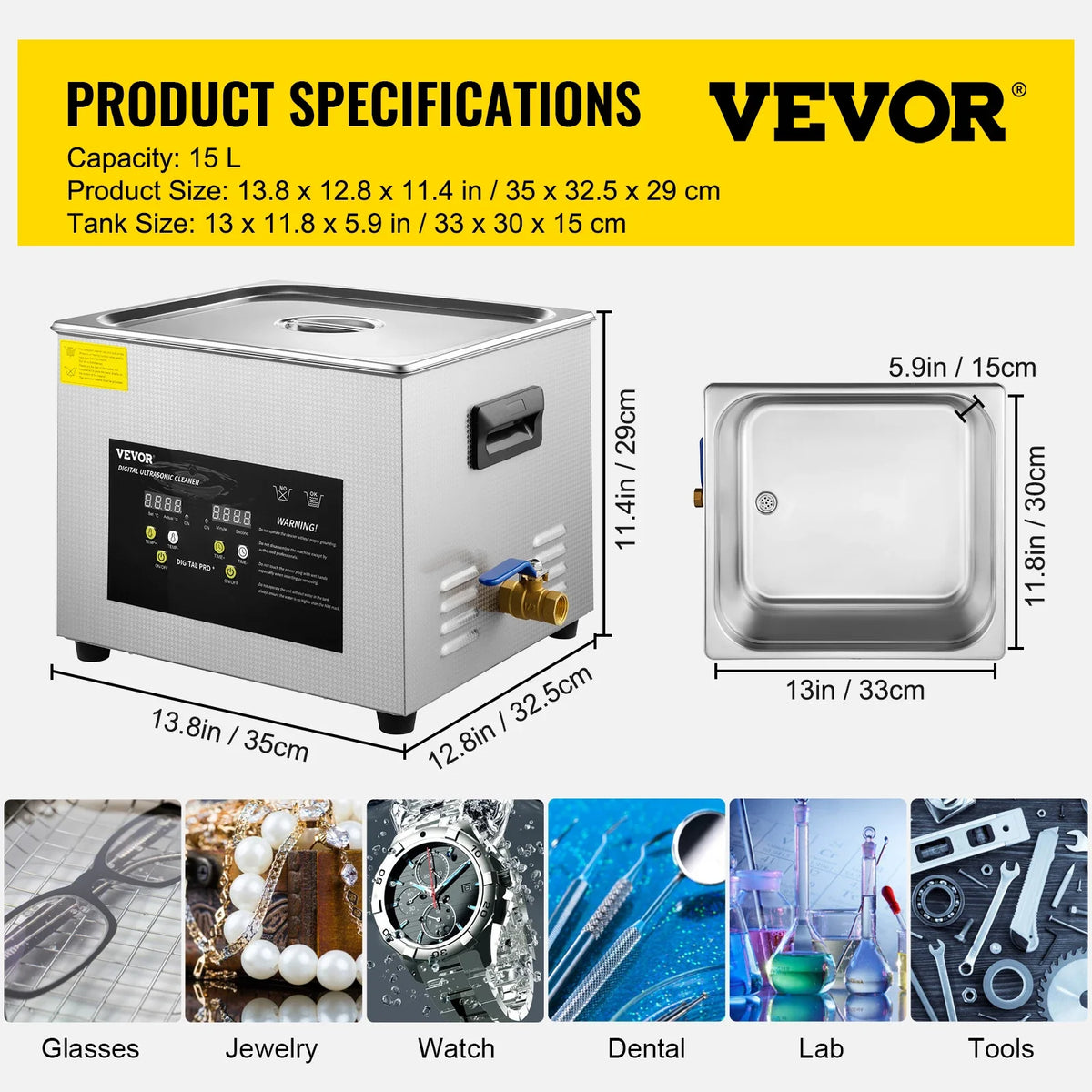 Home Appliance 0.8L 2L 3L 6L 15L Ultrasonic Cleaner Portable Washing Machine Dishwasher Lave-Dishes Ultrasound Bath Sonic