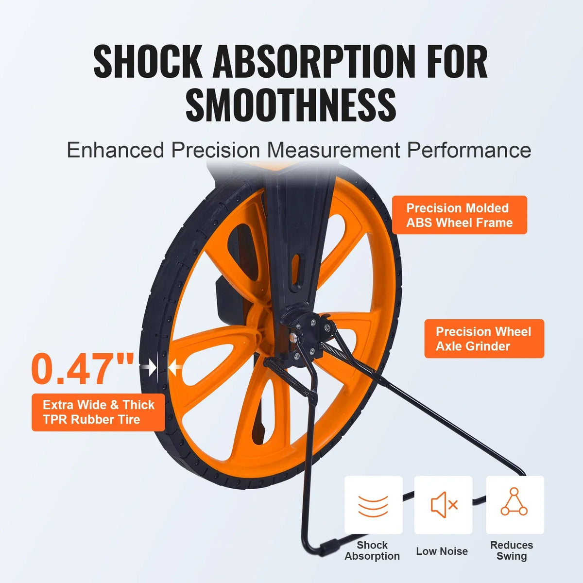 Measuring Wheel Telescoping Measure Wheel Measurement 0-9,999m with Back Bag Suitable for Lawn/Hard/Wood Road Measuring