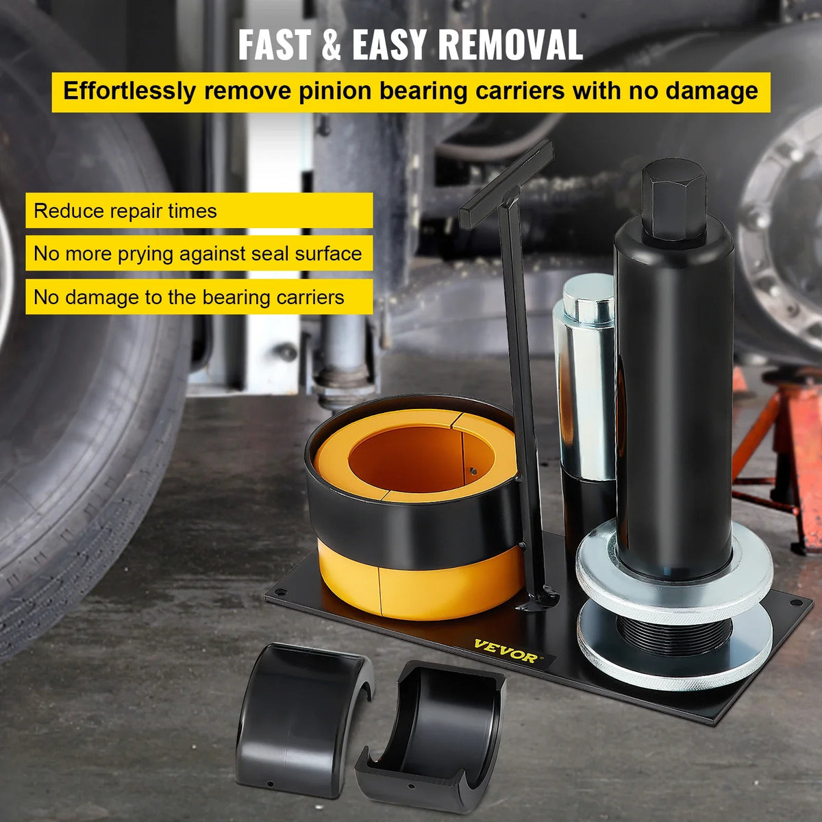 Pinion Puller Tool Compatible with Dana 30 40 60 70 Ford 9" Bearings 45# Steel Clamshell Carrier Bearing for Auto Repair