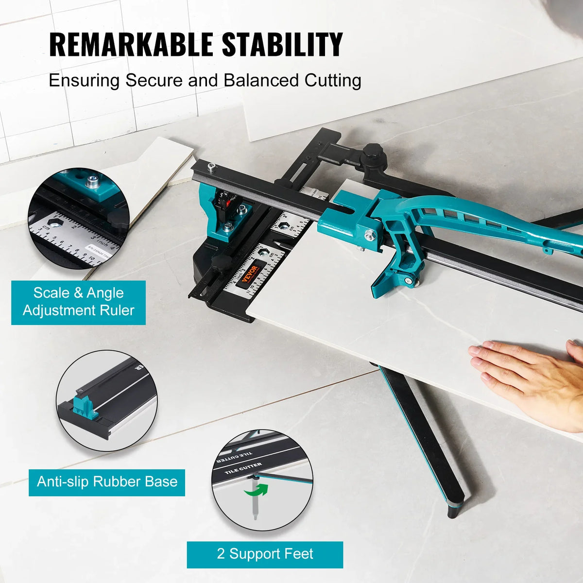 Floor Tile Cutter Porcelain Ceramic Tile Cutter With Infrared Positioning Durable Single Rails Tile Cutters fit Beginner