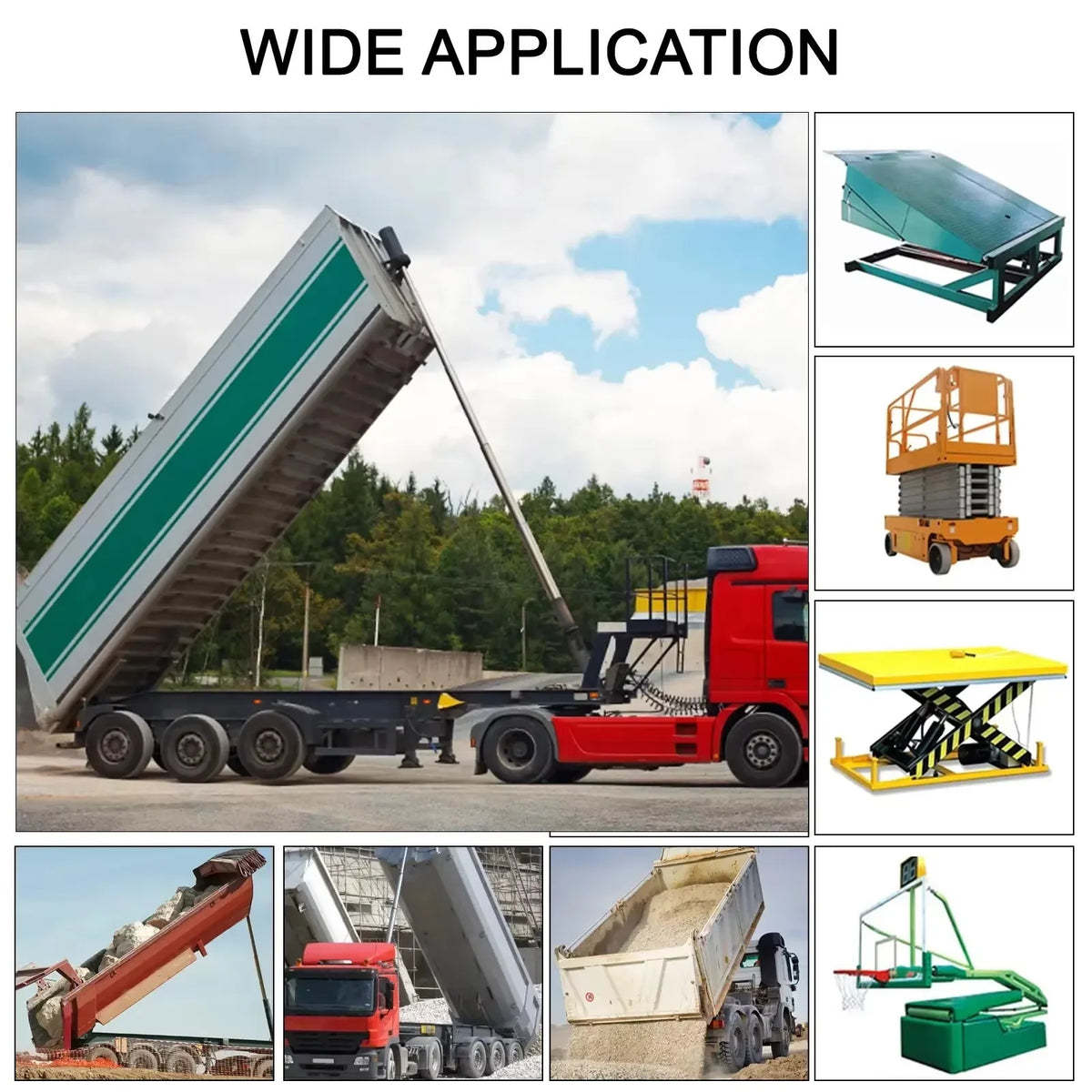 Car Jack Hydraulic Pump 12V DC Double Acting Power Unit 4/8/10/12/15/20 Quart Steel Oil Tank Dump Trailer Truck Lift Pump