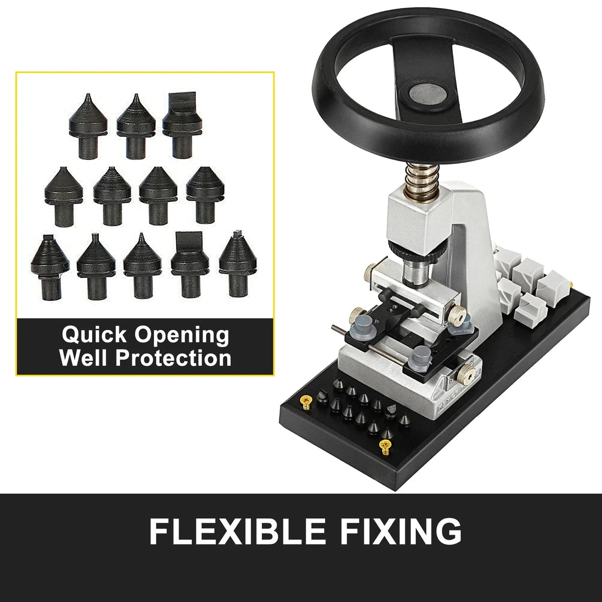 5700 Adjustable Watch Case Back Opener Unlock Caseback Machine Screw Oyster Style Watch Repair Tool Kit for Watchmakers