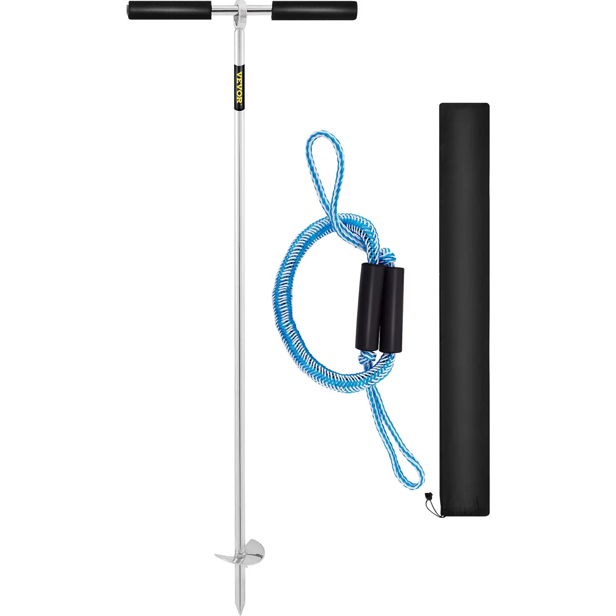 Sand Anchor, 36\" Length Auger to The Beach and Sandbar, with Removable Handle,for Jet Ski PWC Pontoon Kayak