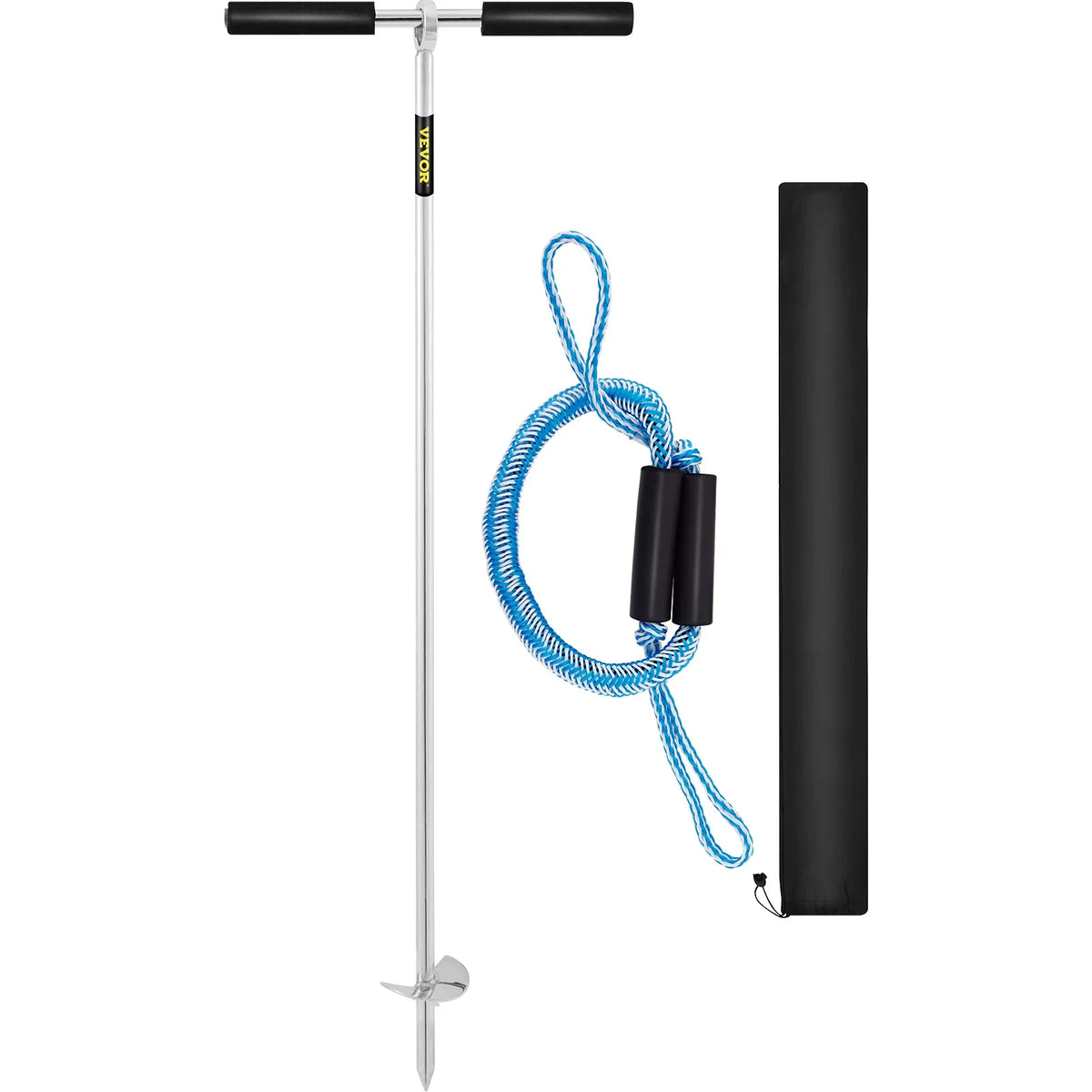 Sand Anchor, 36\" Length Auger to The Beach and Sandbar, with Removable Handle,for Jet Ski PWC Pontoon Kayak