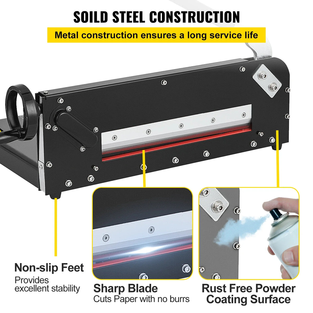 12 Inch A4 Manual Paper Cutter Guillotine Trimmer Heavy Duty 300 Sheets Shredder for Factory School Office Accessories