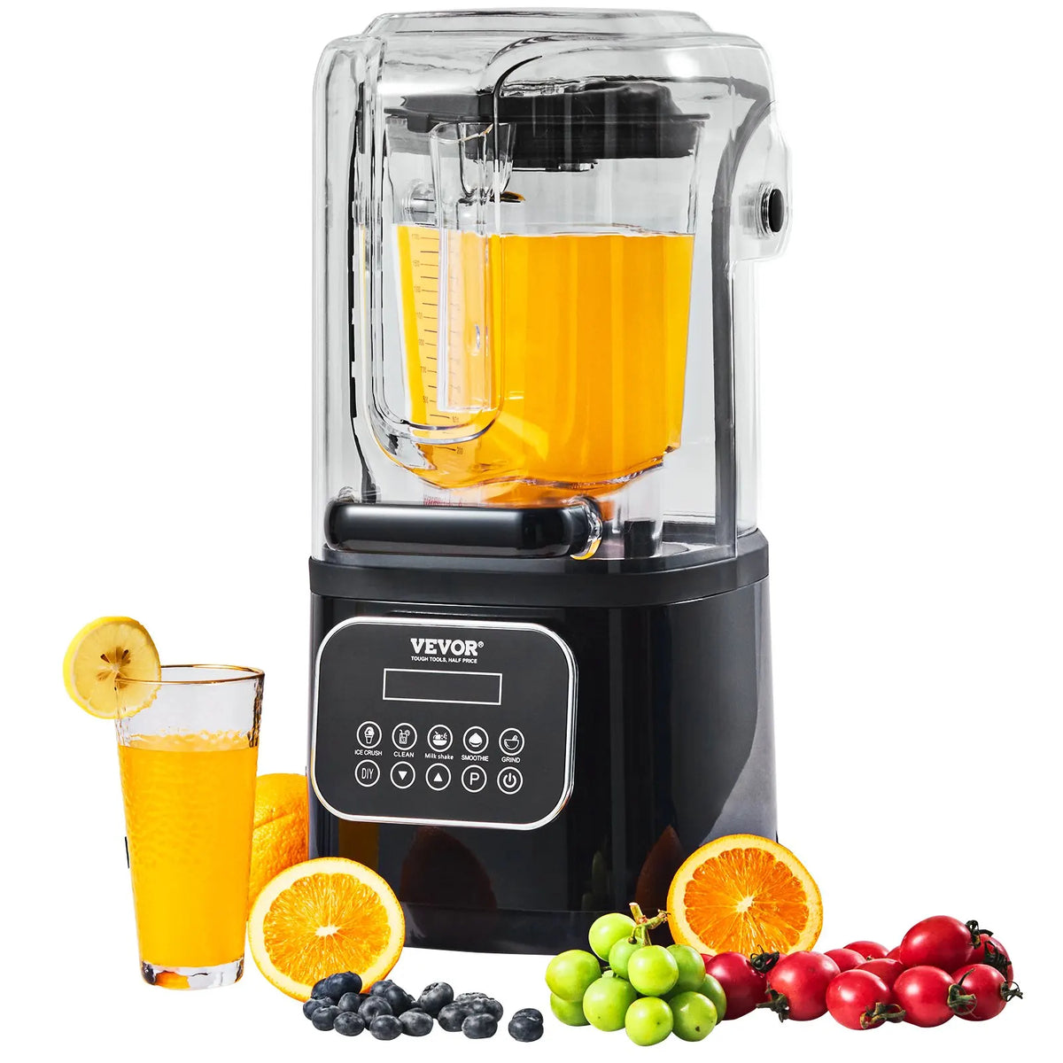 Professional Blenders, Commercial Stainless Steel 9 Speed & 5 Functions Blender for Shakes Smoothies Peree and Crush Ice